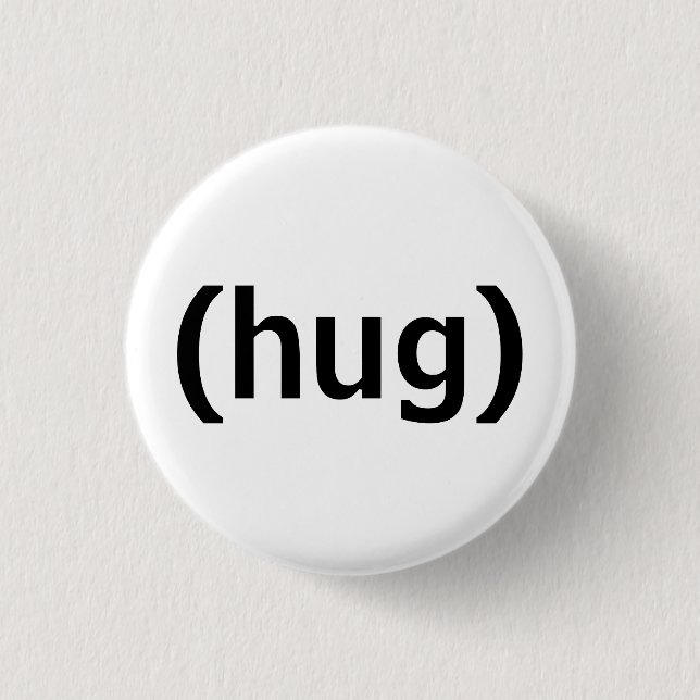 (hug) pinback button (Front)