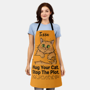 Hug Your Cat Stop The Plot  Apron