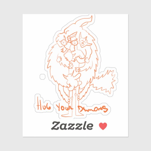 Hug Your Demons Sticker (Sheet)