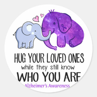 Hug Your Loved Ones  Classic Round Sticker