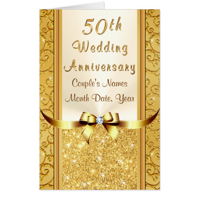 Huge, 50th Wedding Anniversary Cards, 2, 3, 4 Foot Card (Front)