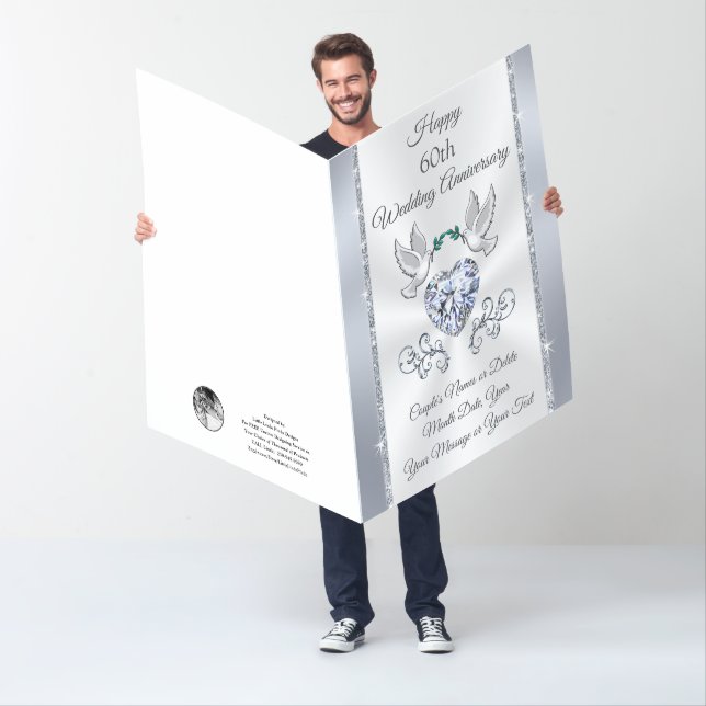 Huge 60th Wedding Anniversary Cards for Parents (In Situ)