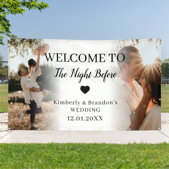 Huge 6x10 Wedding Welcome To The Night Before Banner (Outside)