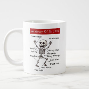 Huge Anatomy Of Jiu Jitsu Submissions Funny Giant Coffee Mug