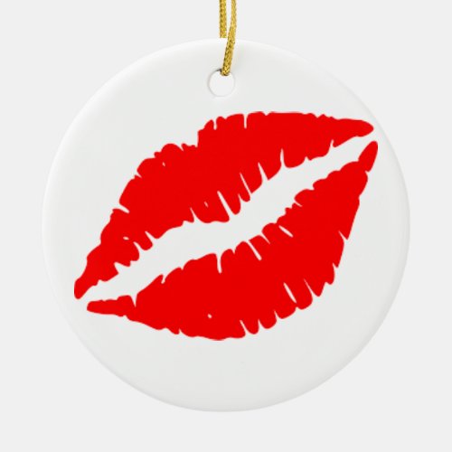 HUGE BIG AND LARGE RED RUBY LIPS ORNAMENT