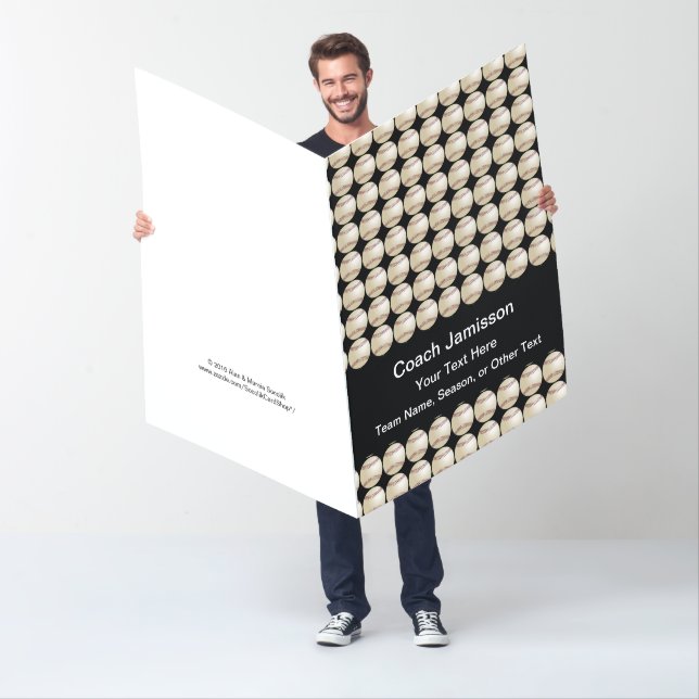 HUGE BIG Jumbo Baseball Coach Thank You from Team Card (In Situ)