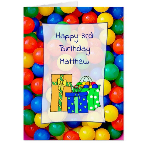 Huge Birthday Card Ball Pit Boys Birthday Theme