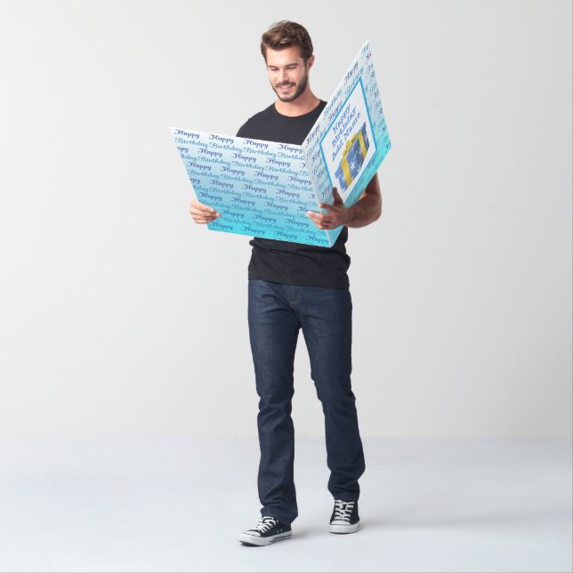 Huge Birthday Card Blue for Him (In Situ)
