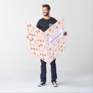 Huge Birthday Card Pink Cupcakes for Her