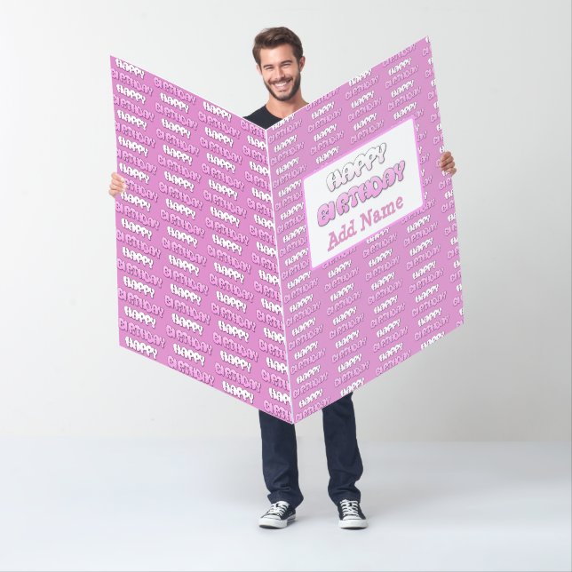Huge Birthday Card Pink Purple for Her (In Situ)