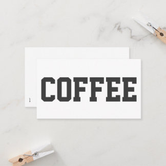 Huge Black Text on White Punch Loyalty Card