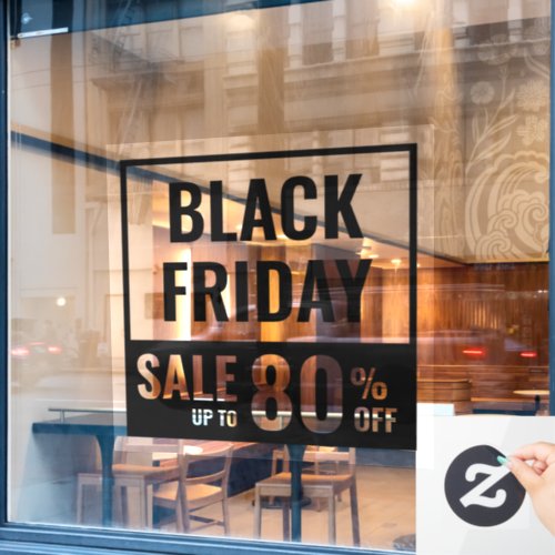 Huge Bold Black Friday Retail Store Sale Window Cling