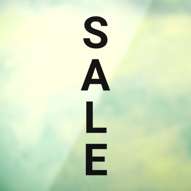 Huge Bold Black Retail Store Sale Vinyl Glass Window Cling (Sheet 3)