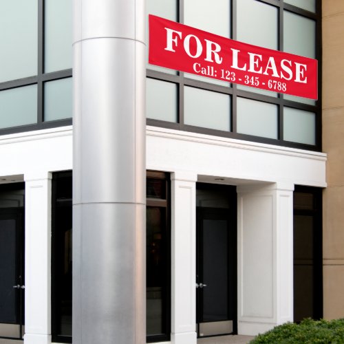 HUGE BOLD FOR LEASE BANNER Real Estate Sign