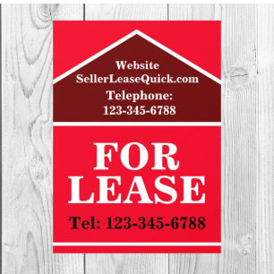 HUGE BOLD FOR LEASE SIGN Real Estate