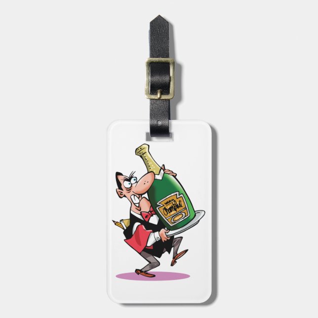 Huge Bottle Of Champagne Luggage Tags (Front Vertical)