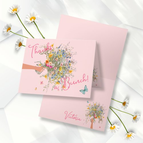 Huge Bouquet Bride Bridal Shower Thank You Card