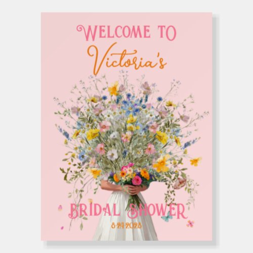 Huge Bouquet Bride Bridal Shower Welcome Sign