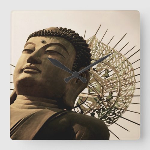 Huge Buddha Square Wall Clock