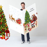 HUGE Christmas Card Santa & Elves Add Names & Text<br><div class="desc">Packed full of Christmas fun. Add gift recipients names on gift tags. Inside add text and signature. Card arrives in a huge envelope.</div>