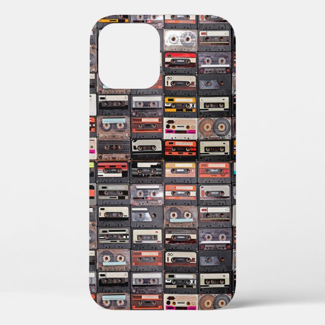 Huge collection of audio cassettes. Retro musical  Case-Mate iPhone Case (Back)