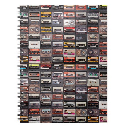 Huge collection of audio cassettes Retro musical  Notebook