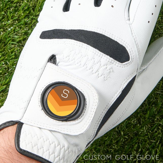 Huge Colorful Chevron Darts with Monogram Golf Glove (Custom Golf Glove)