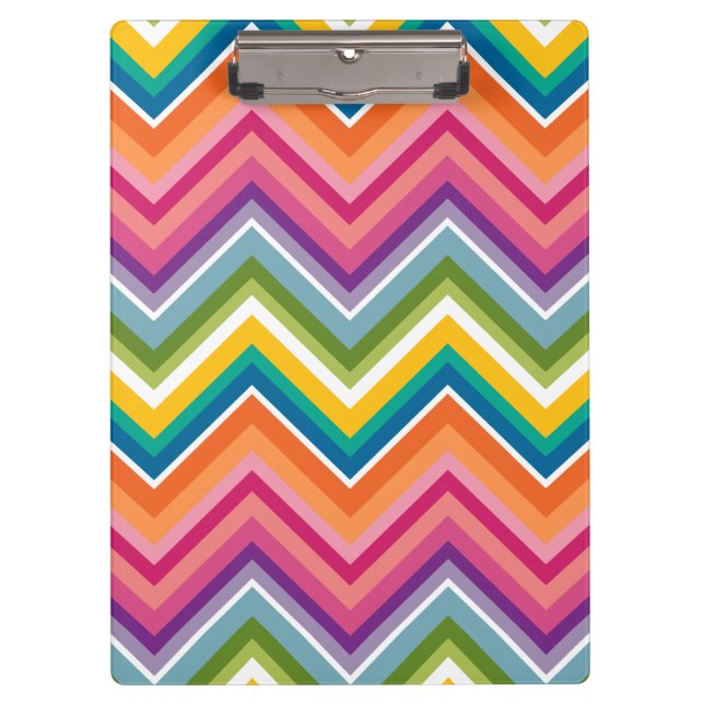 Huge Colorful Chevron Pattern Clipboard (Front)