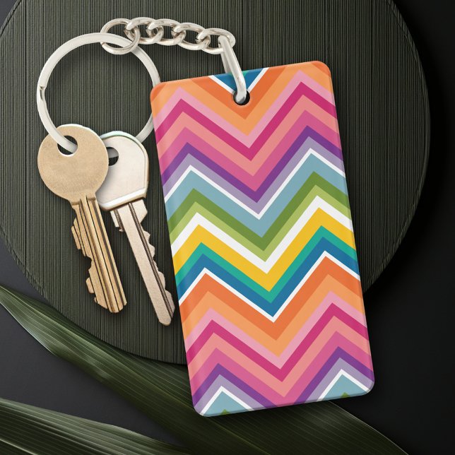 Huge Colorful Chevron Pattern Keychain (Creator Uploaded)