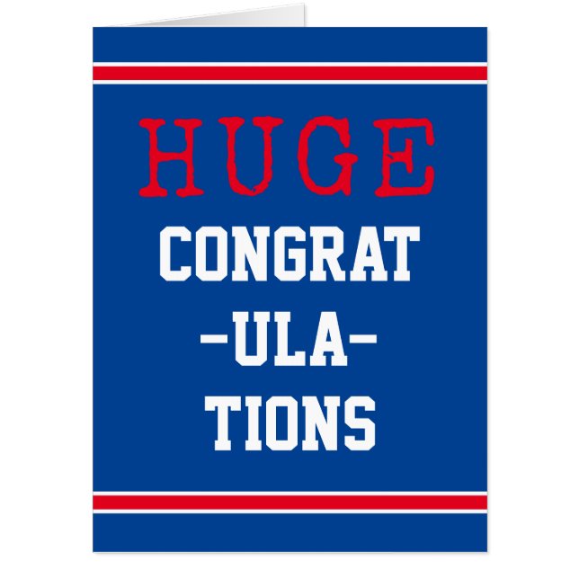 Huge Congrats generic card for Anyone Special (Front)