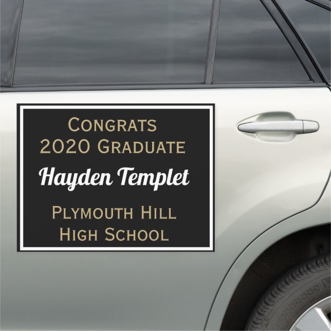 Huge Congrats! Large Grad Car Magnet (In Situ)