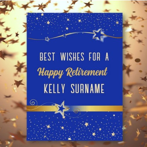 Huge CONGRATS! Large Happy retirement Card