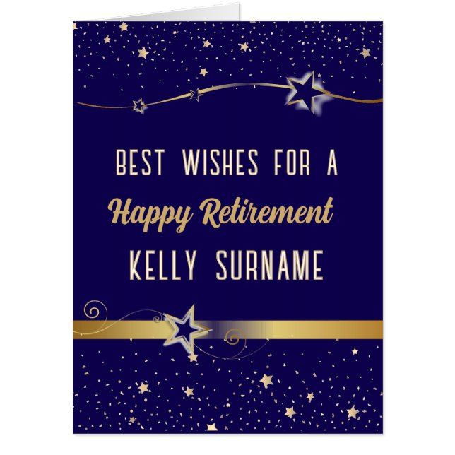 Huge CONGRATS! Large Happy retirement Card (Front)