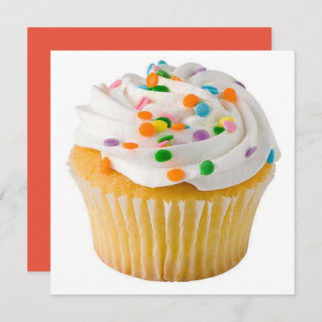 Huge Cupcake popular Invitation (Front/Back)