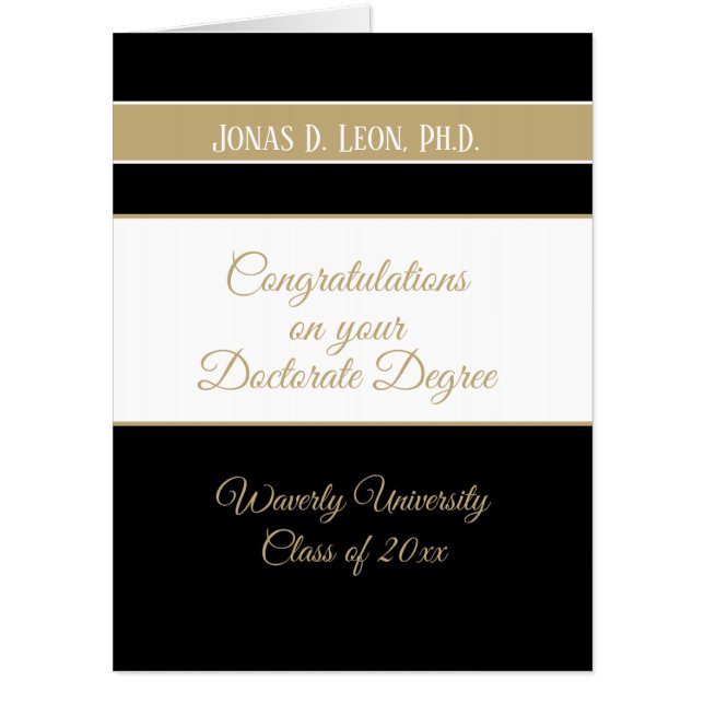 Huge custom PH.D. congrats card (Front)