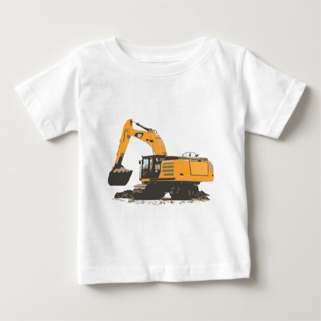 Huge Dirt Excavator Baby T-Shirt (Front)