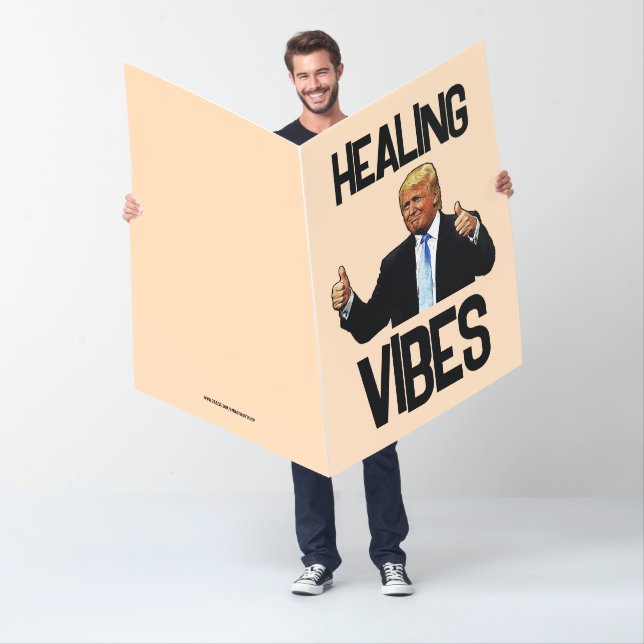  HUGE DONALD TRUMP biggest GET WELL greeting CARD (In Situ)