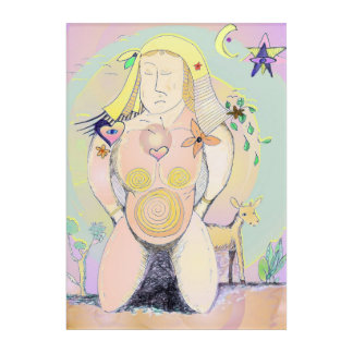 Huge Earth Mother Multicolour Abstract Wall Art