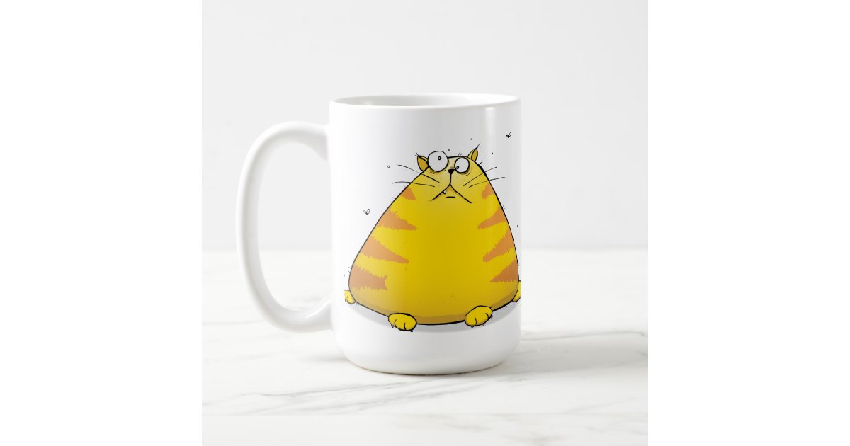 Cute Caricature Cat Espresso Cup, Zazzle