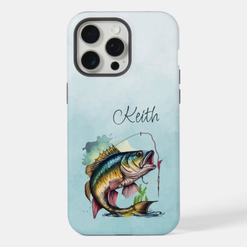 Huge Fish Striking Out of the Water iPhone 15 Pro Max Case