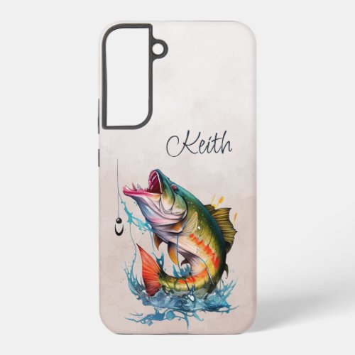 Huge Fish Striking Out of the Water Samsung Galaxy S22 Case