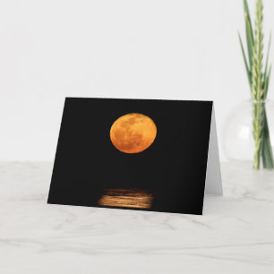 Huge Full Moon South Padre Island, Texas Card