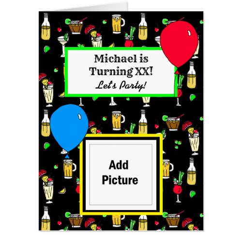 Huge  Funny Alcohol Birthday Card
