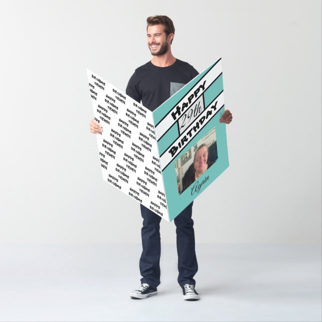 Huge Funny Personalized Photo Happy Birthday Card (In Situ)