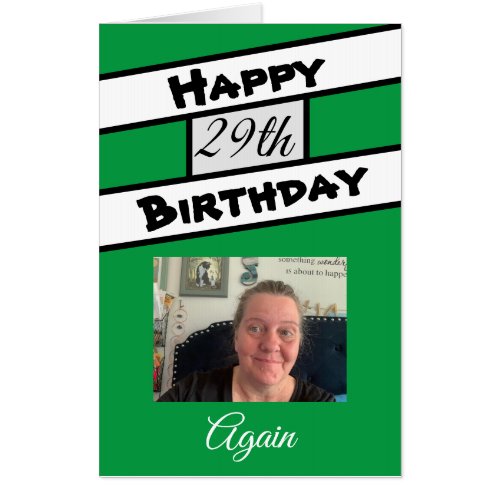 Huge Funny Personalized Photo Happy Birthday Card