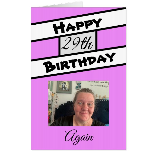 Huge Funny Personalized Photo Happy Birthday Card (Front)