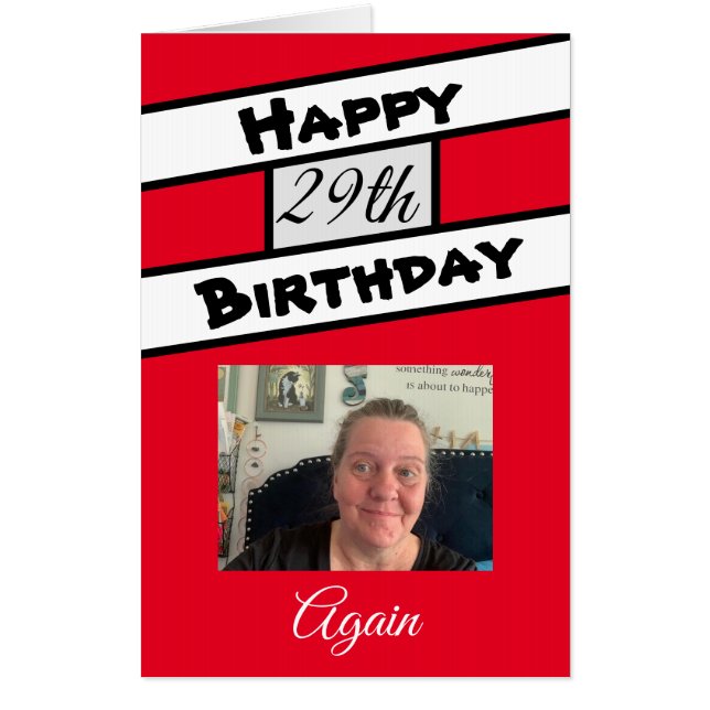 Huge Funny Personalized Photo Happy Birthday Card (Front)