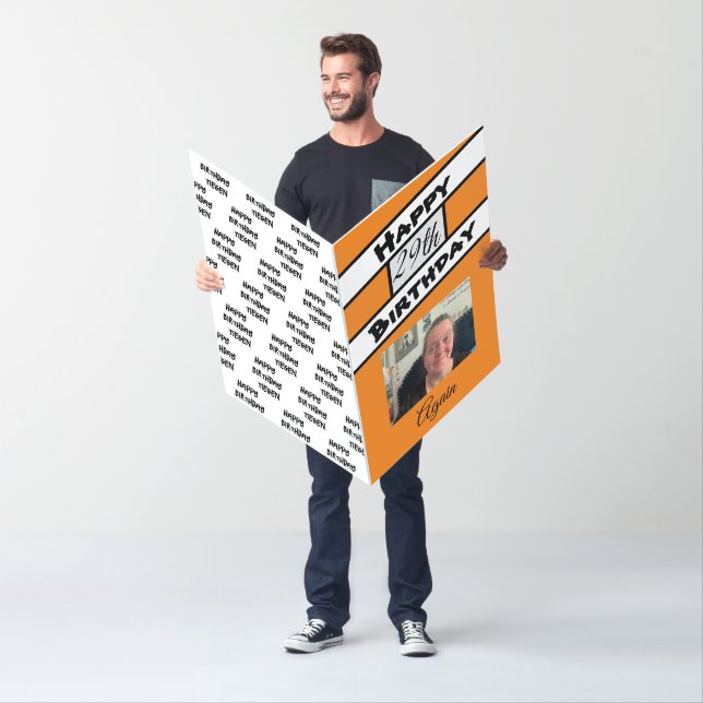 Huge Funny Personalized Photo Happy Birthday Card (In Situ)