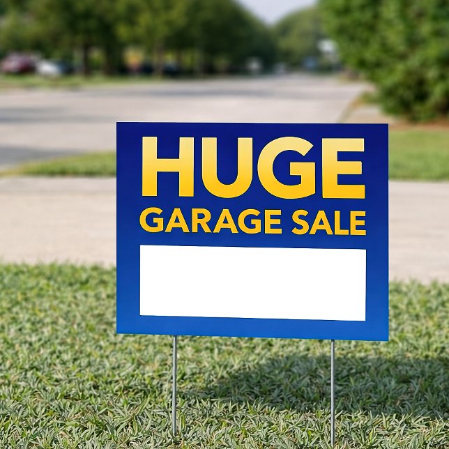 "Huge Garage Sale" Sign (two-sided)  ("Huge" Garage Sale Sign)