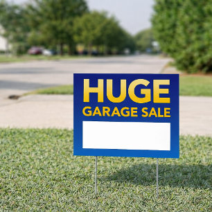"Huge Garage Sale" Yard Sign